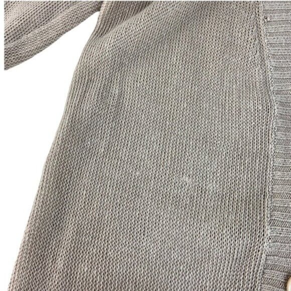 Vince Linen Lightweight Knit Tan Button Front Duster Cardigan - Picture 5 of 8